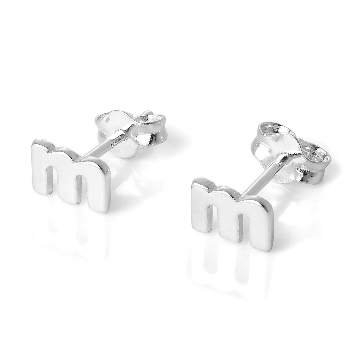 Sterling Silver Alphabet Letter Stud Earrings