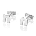 Sterling Silver Alphabet Letter Stud Earrings