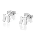 Sterling Silver Alphabet Letter Stud Earrings