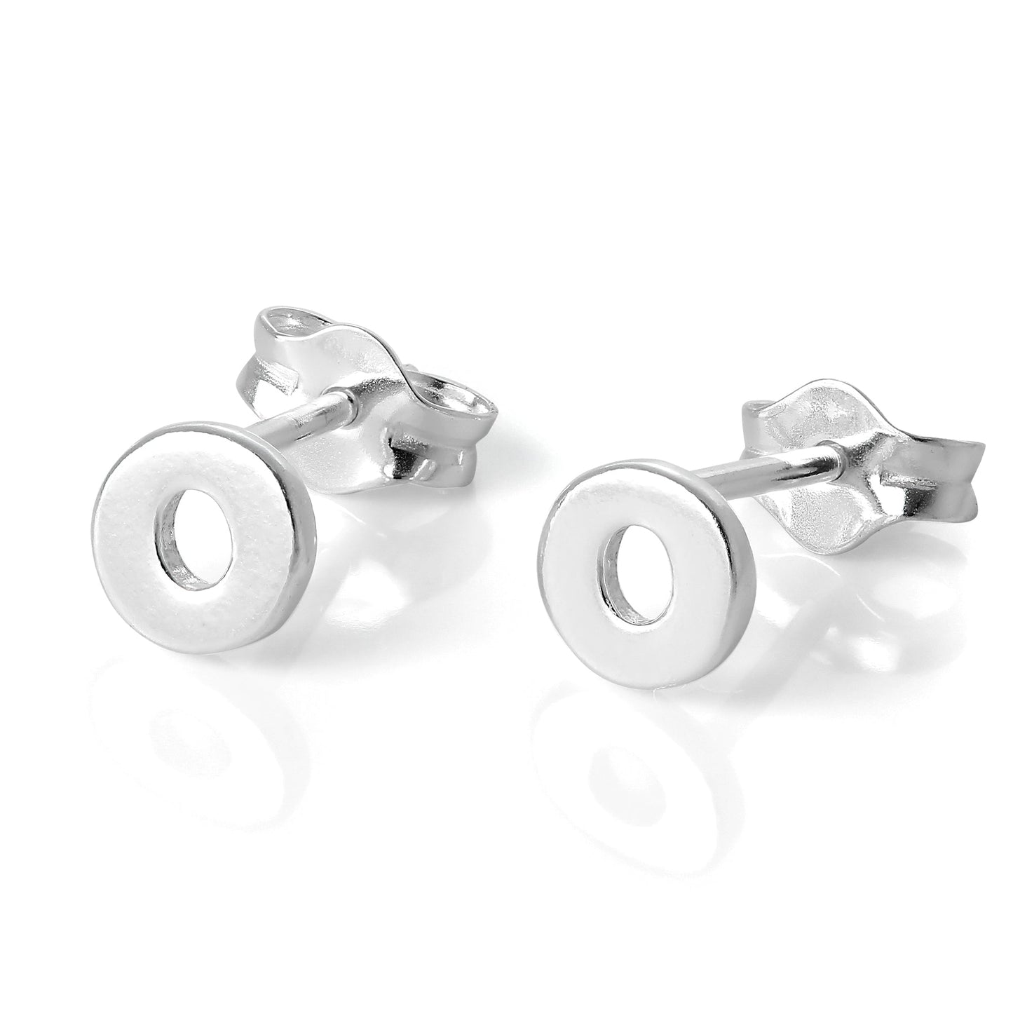 Sterling Silver Alphabet Letter Stud Earrings