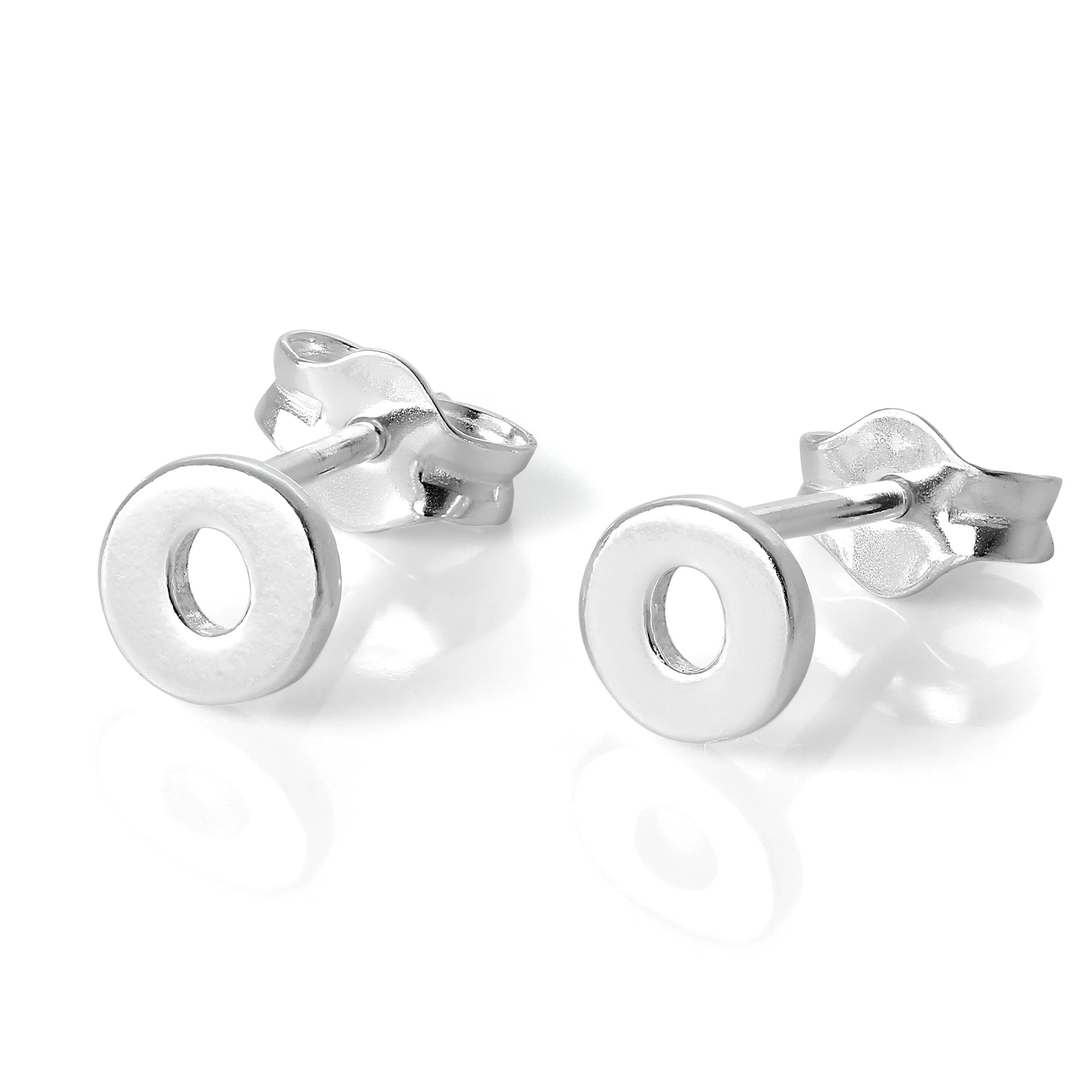 Sterling Silver Alphabet Letter Stud Earrings