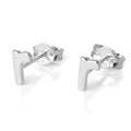 Sterling Silver Alphabet Letter Stud Earrings