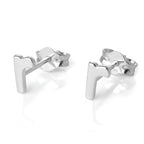 Sterling Silver Alphabet Letter Stud Earrings