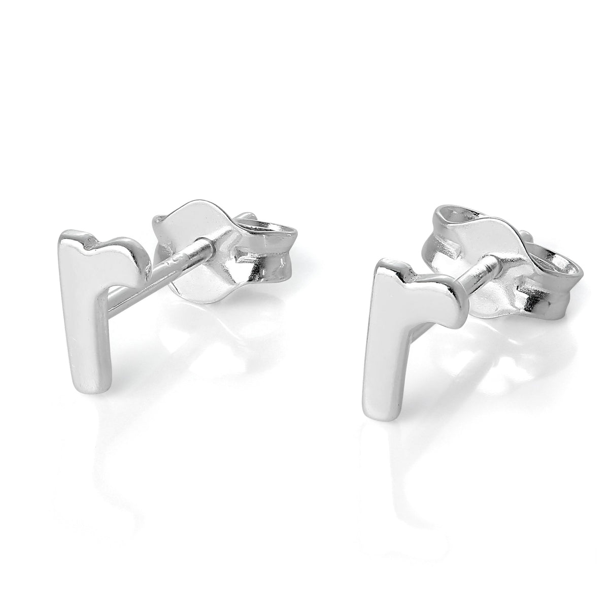 Sterling Silver Alphabet Letter Stud Earrings