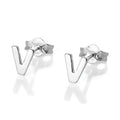 Sterling Silver Alphabet Letter Stud Earrings