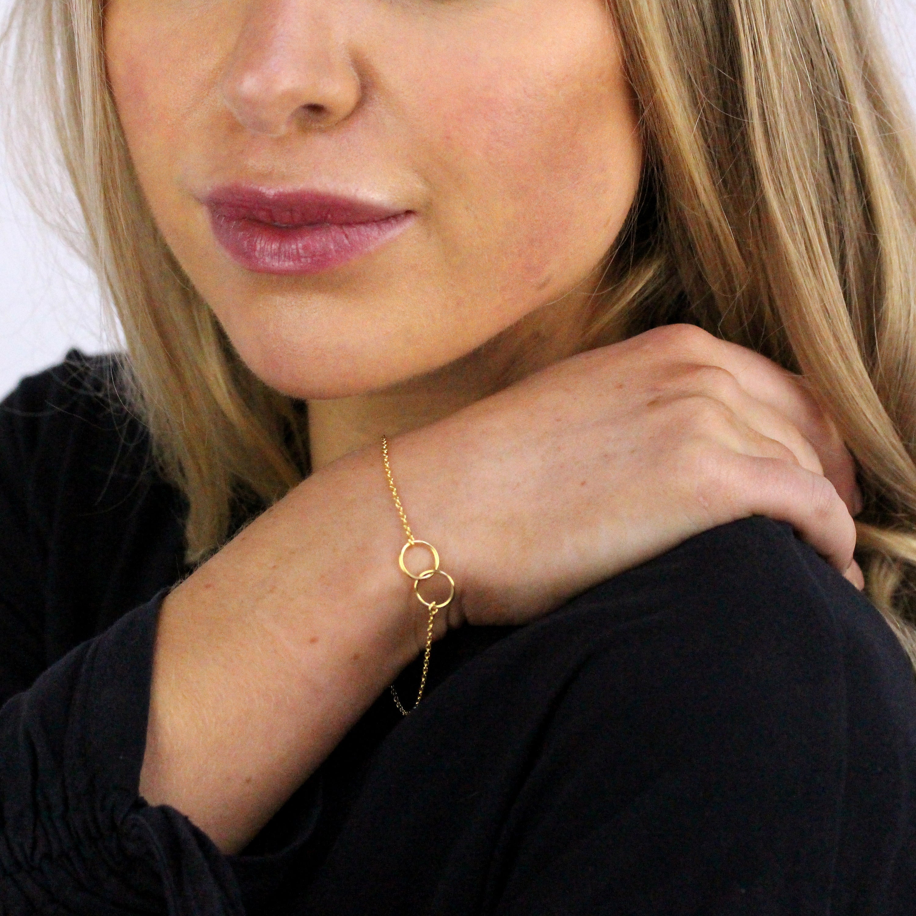 Gold Plated Sterling Silver Fine Belcher Chain Infinity Bracelet
