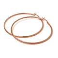 Rose Gold Plated Sterling Silver 2mm Tube Sleeper Hoop Earrings 12mm - 70mm