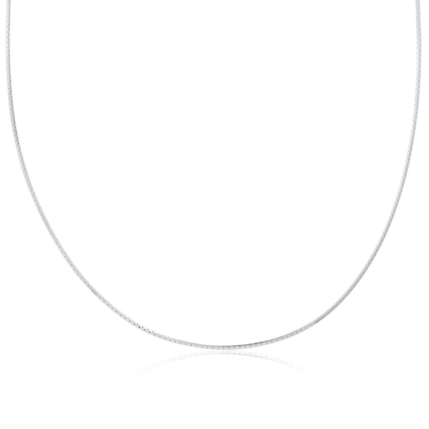 Sterling Silver Mirror Box Chain 16 -22 Inches