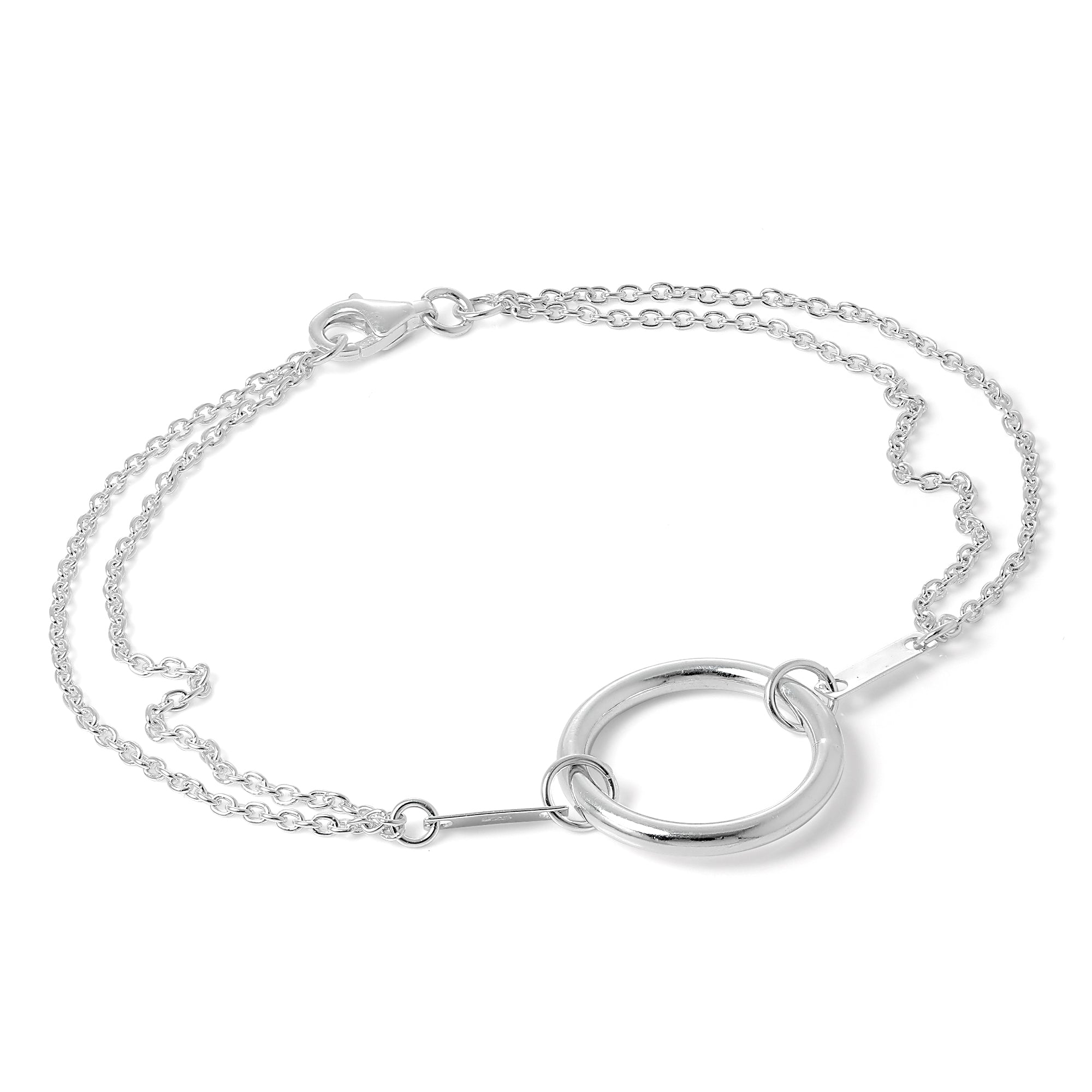 Sterling Silver Karma Infinity Ring Bracelet