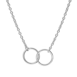 Sterling Silver Fine Belcher Chain Infinity Necklace