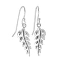 Sterling Silver Leaf Dangle Earrings