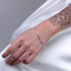 Sterling Silver Diamond Cut Kiss 66mm Stacking Bangle