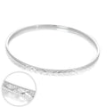 Sterling Silver Diamond Cut Kiss 66mm Stacking Bangle