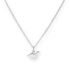 Small Sterling Silver 18 Inch Dinosaur Necklace