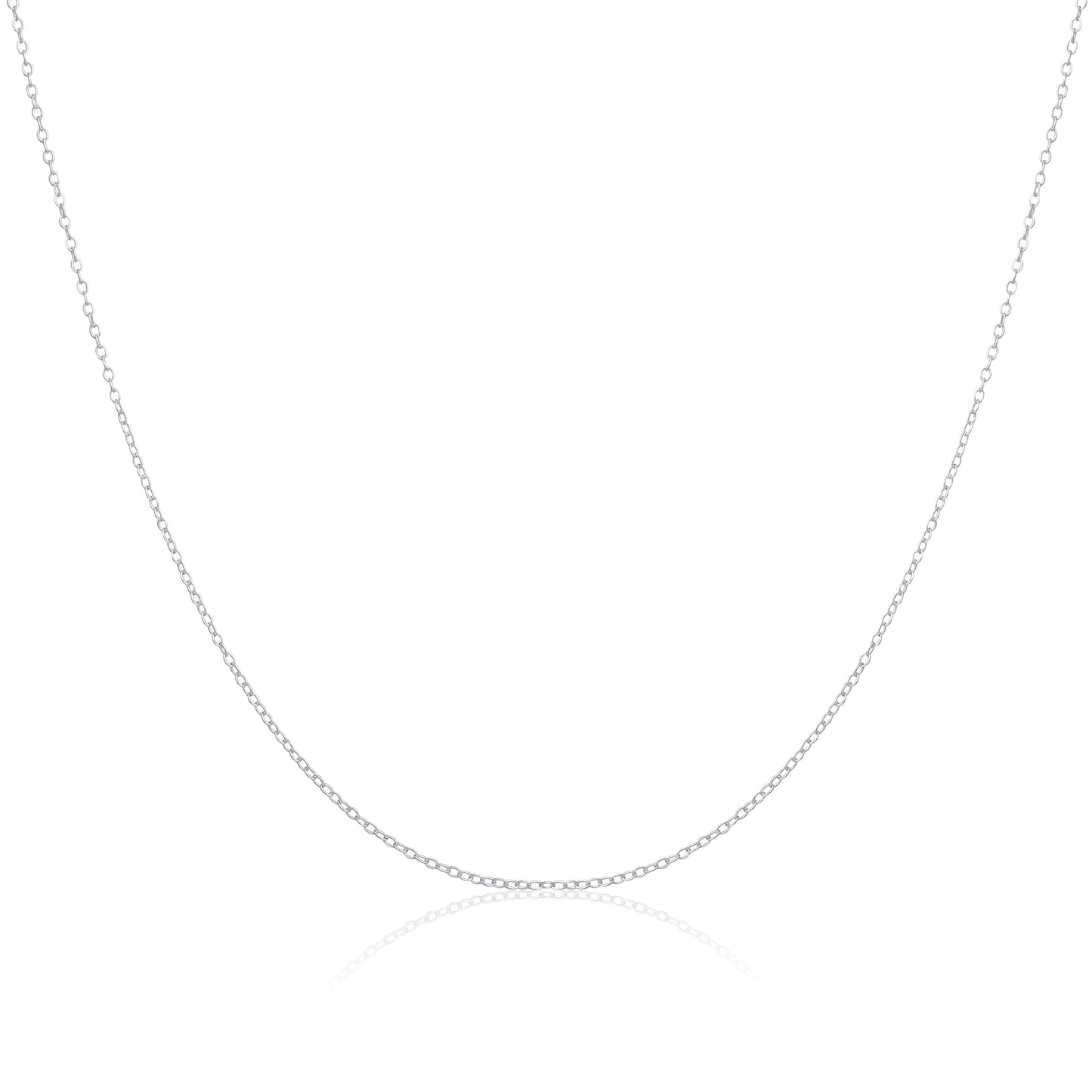 Sterling Silver Belcher Chain Necklace 14 - 18 Inches