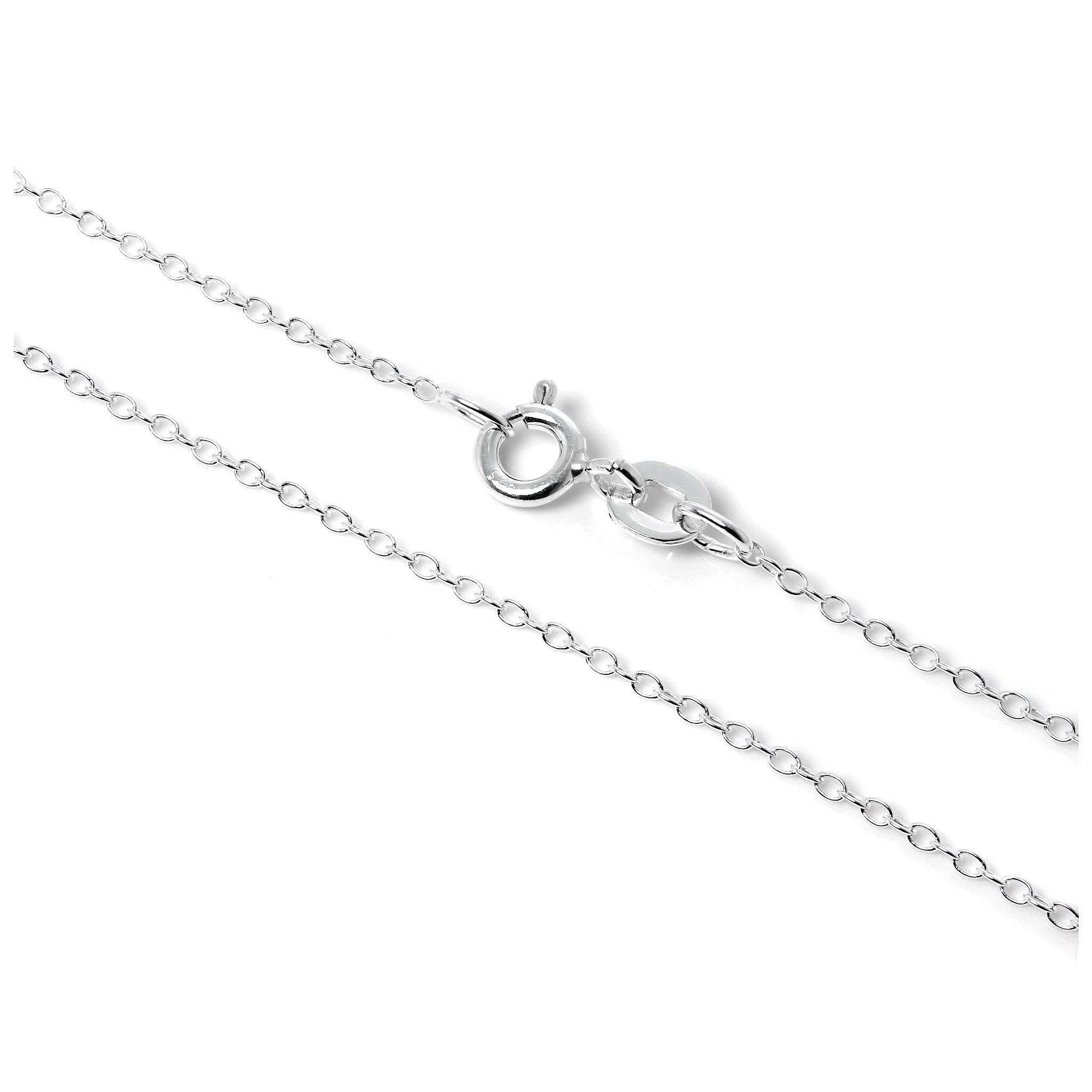 Sterling Silver Belcher Chain Necklace 14 - 18 Inches