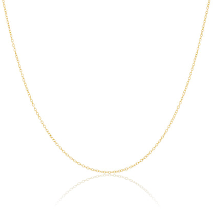 Gold Plated Sterling Silver Fine Belcher Chain Necklace 16 - 22 Inches