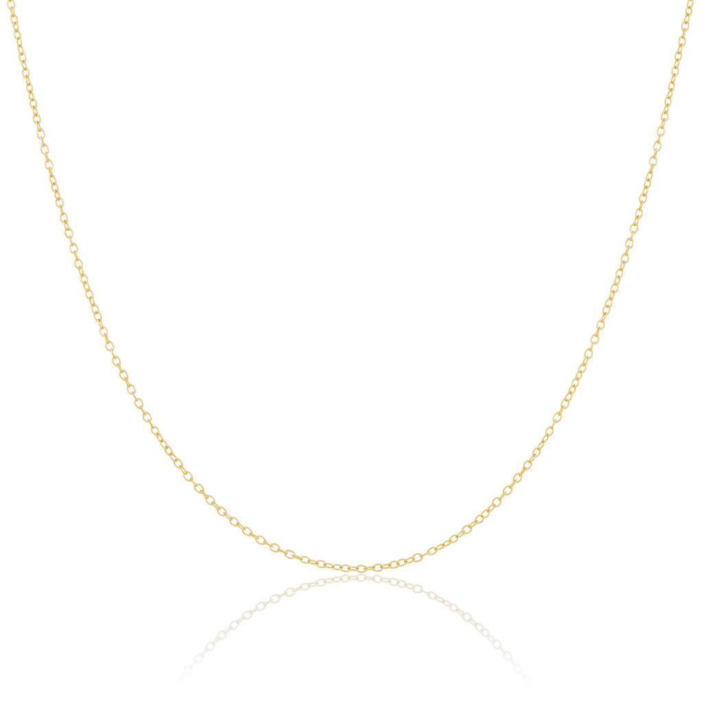Gold Plated Sterling Silver Fine Belcher Chain Necklace 16 - 22 Inches