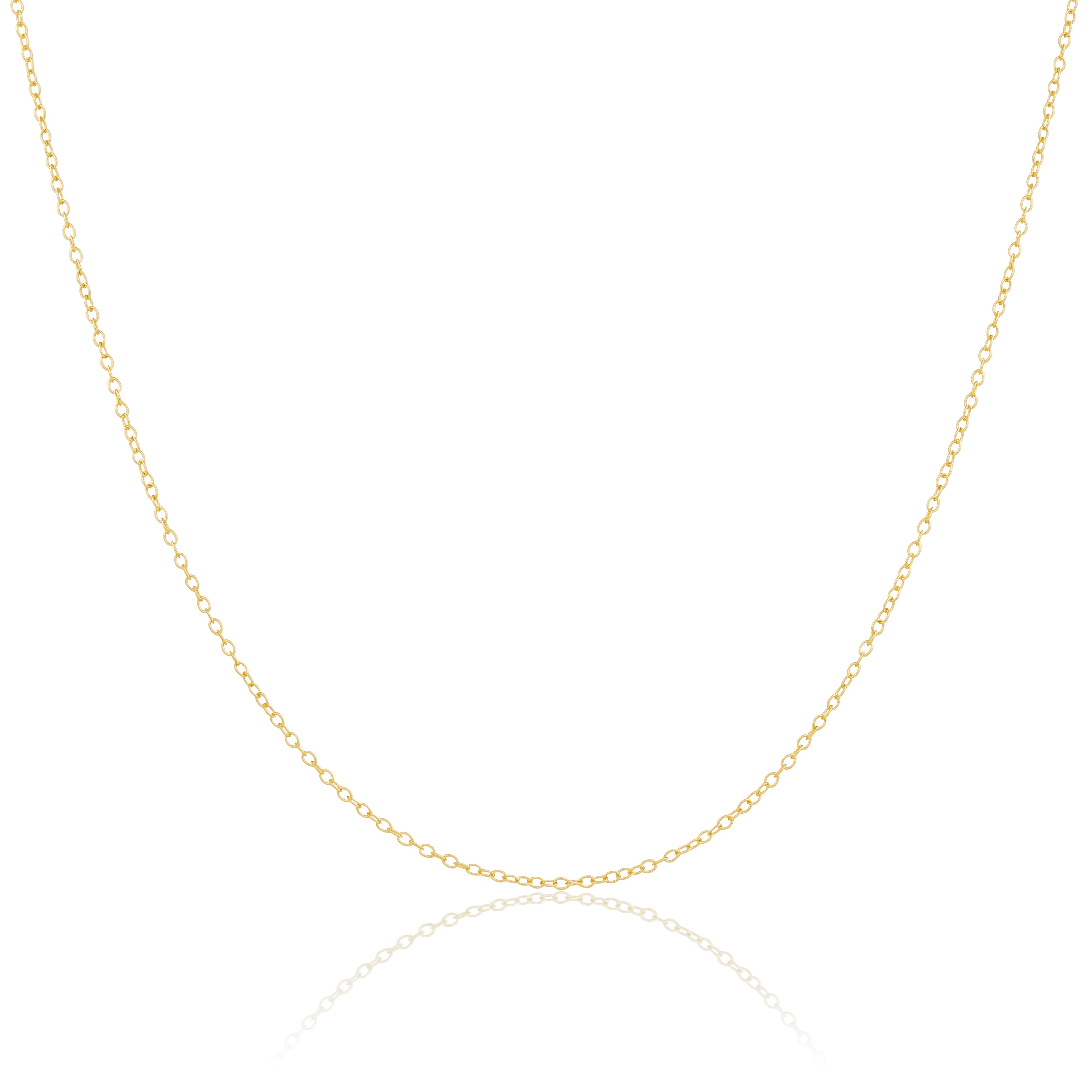 Gold Plated Sterling Silver Fine Belcher Chain Necklace 16 - 22 Inches