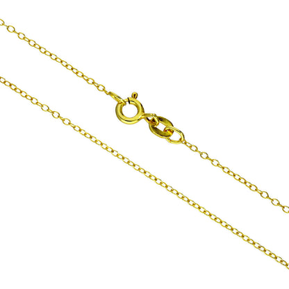 Gold Plated Sterling Silver Fine Belcher Chain Necklace 16 - 22 Inches