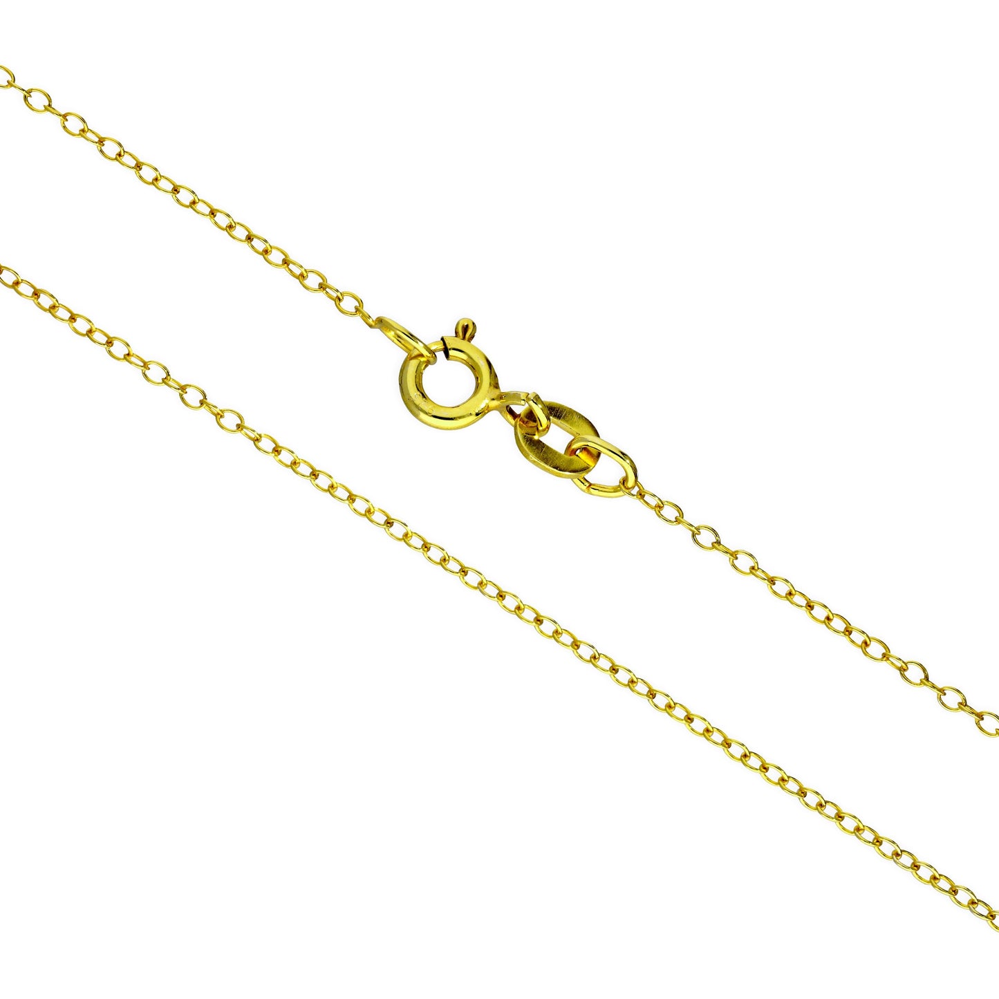 Gold Plated Sterling Silver Fine Belcher Chain Necklace 16 - 22 Inches