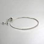 Sterling Silver 10 Inch Bead Chain & Box Chain Adjustable Bracelet