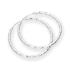 Sterling Silver Diamond Cut Hoop Earrings 18mm 24mm 28mm