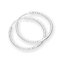 Sterling Silver Diamond Cut Hoop Earrings 15mm 18mm 24mm 28mm