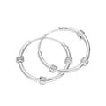 Sterling Silver 17mm Bali Hoop Earrings