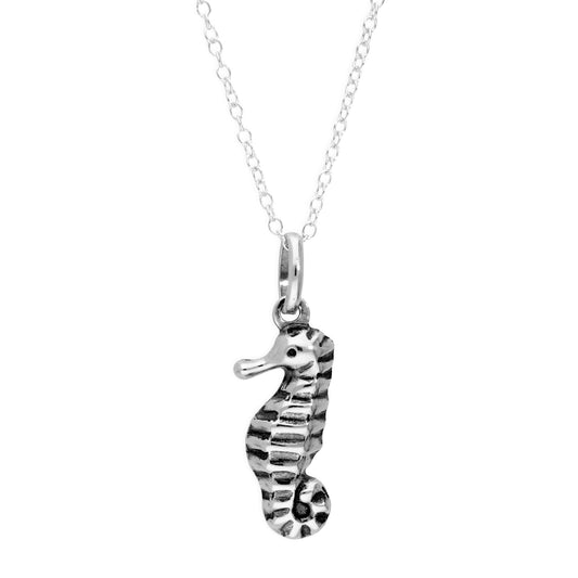 Sterling Silver Seahorse Pendant on 18 Inch Chain