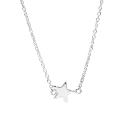 Sterling Silver Star Necklace on 18 Inch Chain