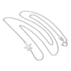 Sterling Silver Star Necklace on 18 Inch Chain