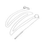 Sterling Silver Circle & Bar Necklace on 18 Inch Chain