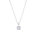 Sterling Silver & Clear CZ Crystal Pendant on 18 Chain