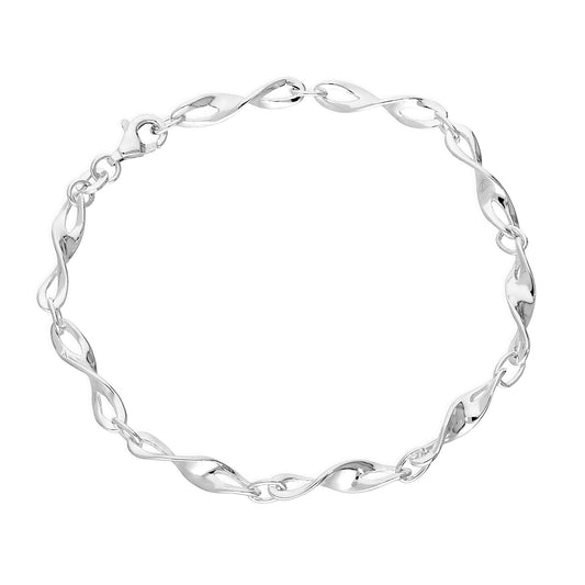Sterling Silver 7.5 Inch Infinity Symbol Bracelet