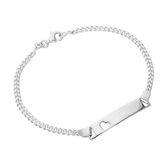 Sterling Silver Engravable ID Bracelet 5.5 Inches 6 Inches 7.5 Inches 8 Inches