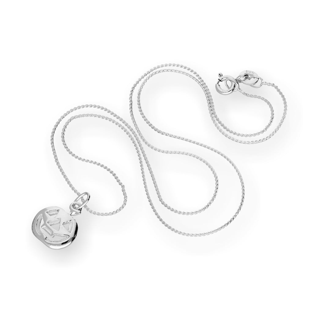 Sterling Silver Pumpkin Pendant Necklace 14 - 28 Inches