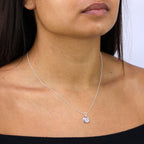 Sterling Silver Pumpkin Pendant Necklace 14 - 28 Inches
