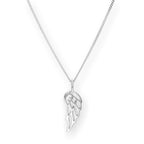 Sterling Silver Open Angel Wing Pendant Necklace 14 - 32 Inches
