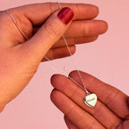 Sterling Silver Engravable Heart Pendant Necklace 14 - 32 Inches
