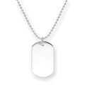 Sterling Silver Engravable Large Dog Tag Pendant Necklace 14 - 22 Inches
