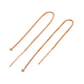 Rose Gold Plated Sterling Silver Ball Bead Pull Through Earrings