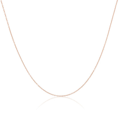 Rose Gold Plated Sterling Silver Trace Chain 14 16 18 20 22 Inches