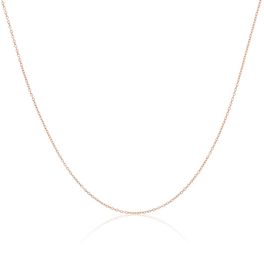Rosévergoldet Sterlingsilber Spurenkette 14 16 18 20 56cm