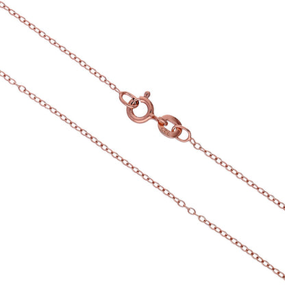 Rose Gold Plated Sterling Silver Trace Chain 14 16 18 20 22 Inches