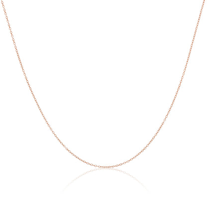 Rose Gold Plated Sterling Silver Trace Chain 14 16 18 20 22 Inches