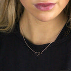 Rose Gold Plated Sterling Silver Karma Circle Pendant on 18 Inch Chain