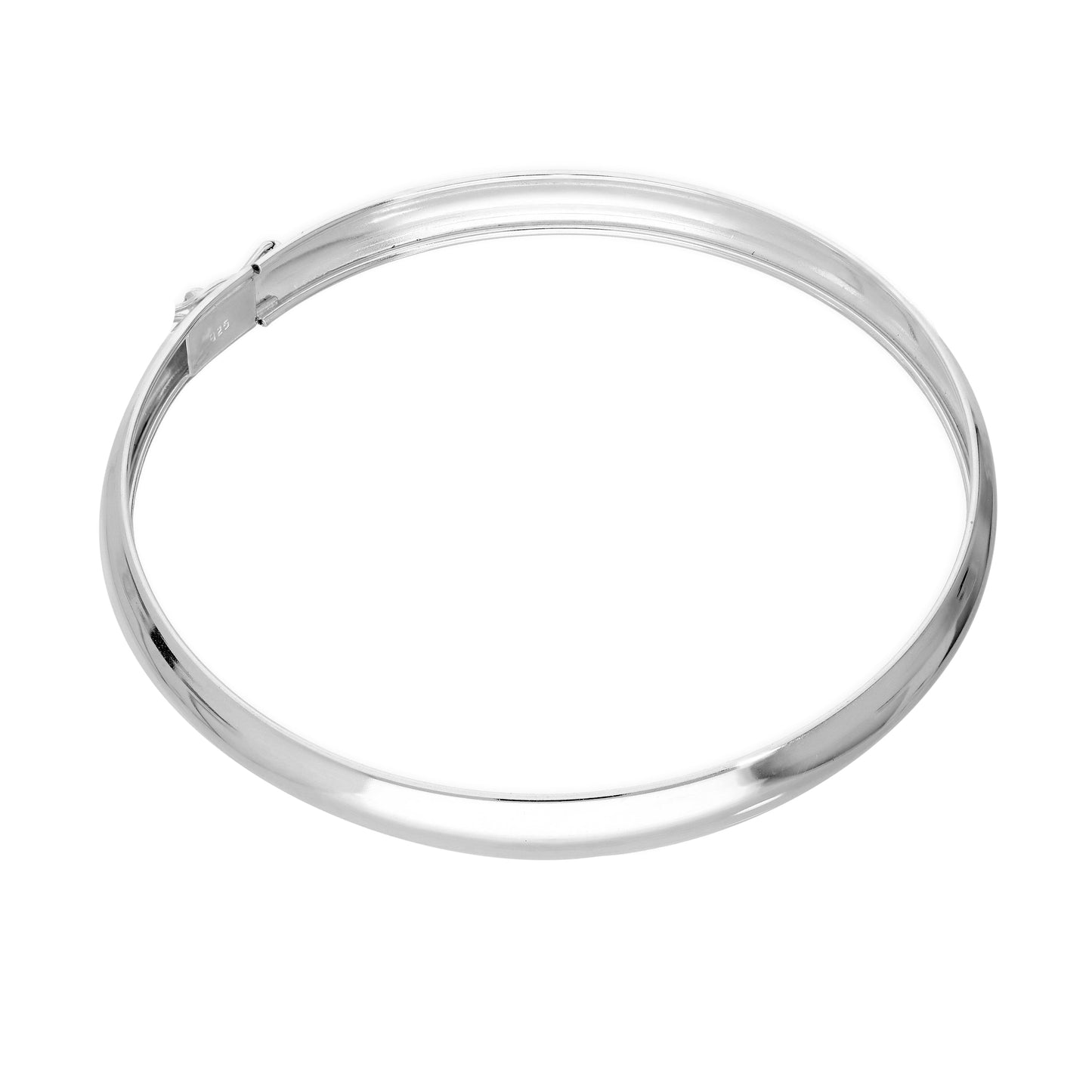 Sterling Silver 65mm Adult Hinged Bangle
