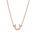 Rose Gold Plated Sterling Silver Lucky Horseshoe Necklace