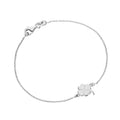 Sterling Silver Four Leaf Clover 7 Inch Bracelet